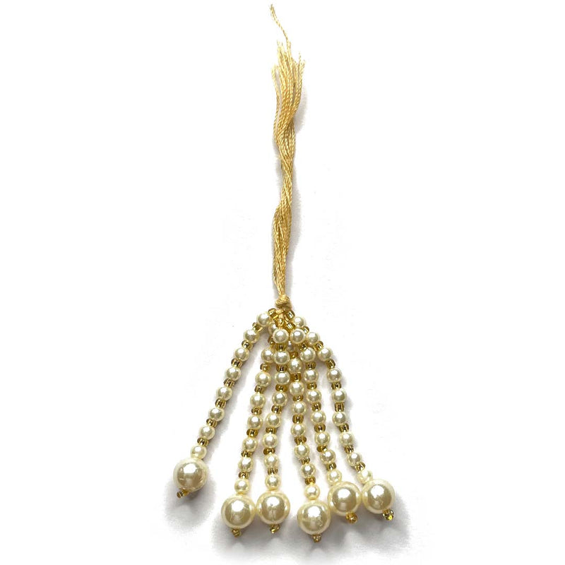 Cream Color Big Beads Tassel Pack of 5 | beads tassels | tassels
