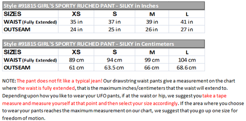 girls pant size