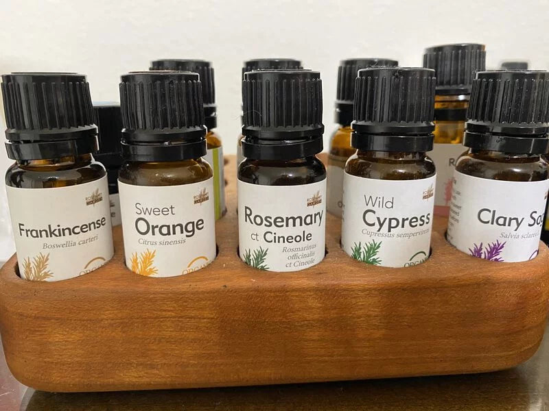 6 Organic Wellness Germ Buster essential oil set:  10mlx6 Rosemary Garden+book