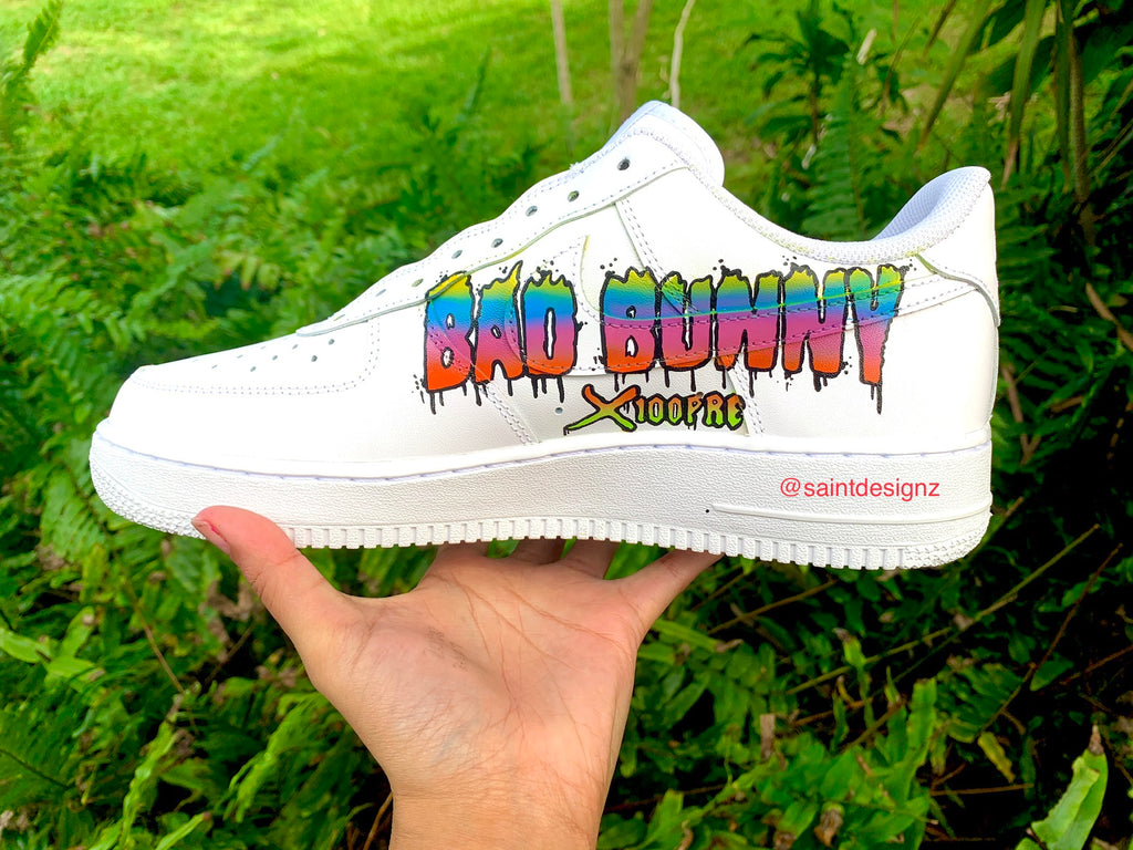 x100pre Bad Bunny Custom AF1's – Saint 