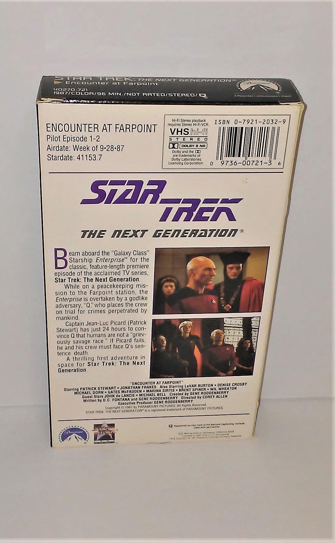 Star Trek The Next Generation ENCOUNTER AT FARPOINT VHS Video from 199 ...
