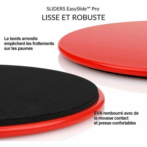 disque glisseur rouge fitness