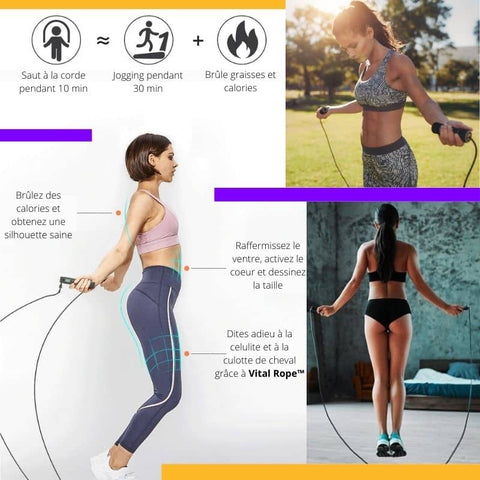 Corde à sauter lourde Fitness Workout Corde à sauter Bâtiment Body Muscle  Exercise Power Training for Sports 