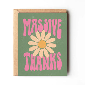 Massive Thanks Retro Hippie Card - Blush Boutique AK