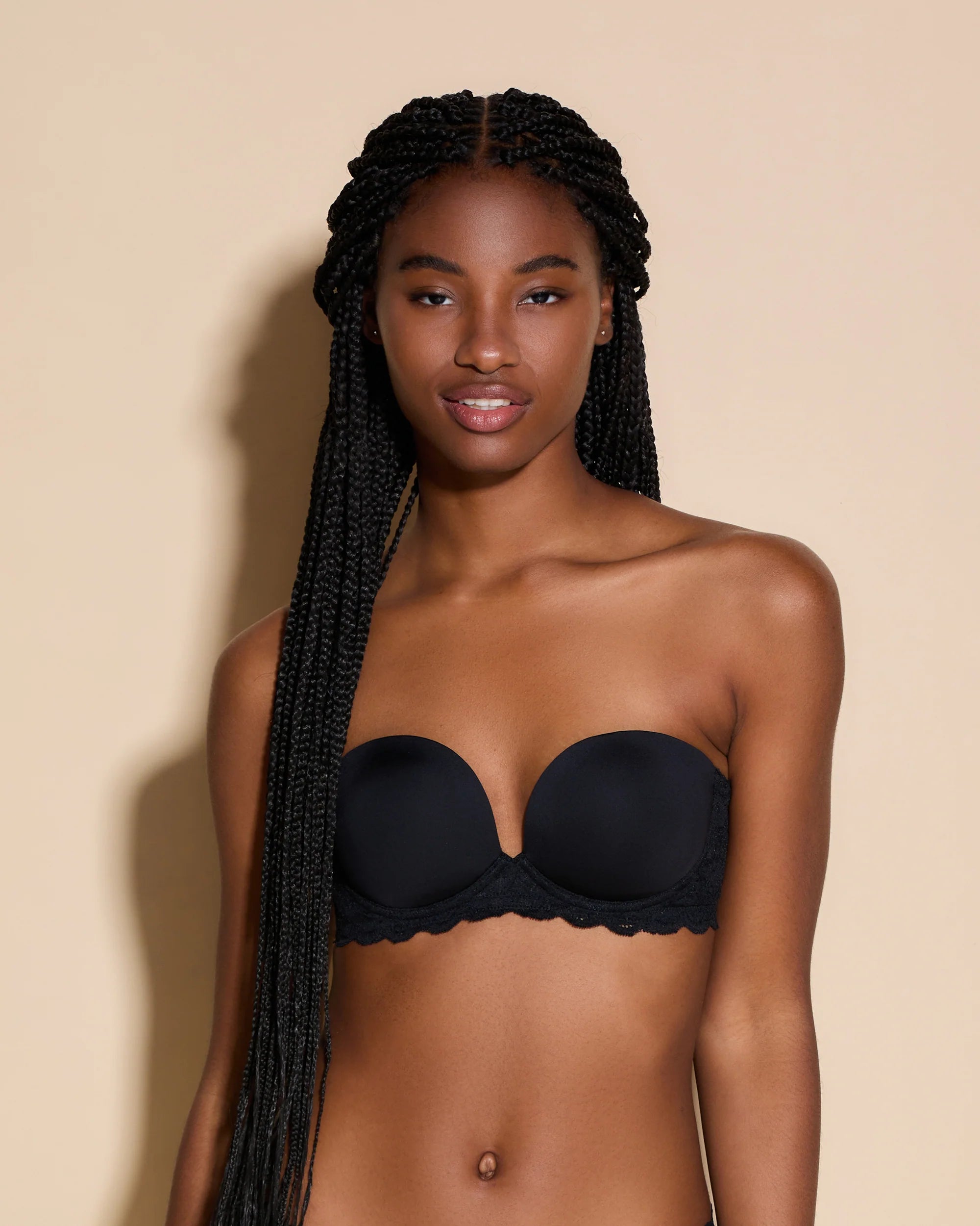 Never Say Never Plungie Strapless Bra in Black