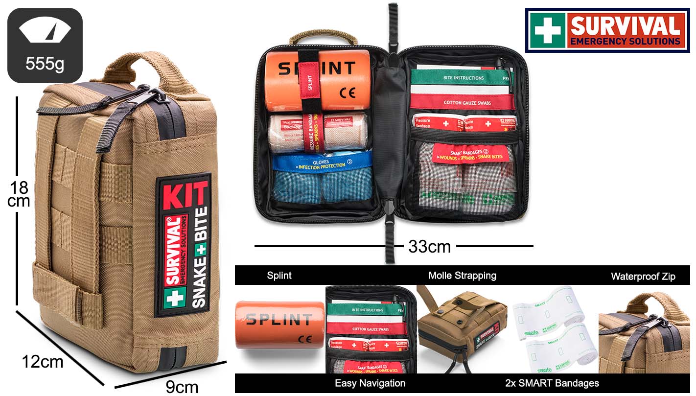 SURVIVAL Snake Bite KIT Dimensions and Features