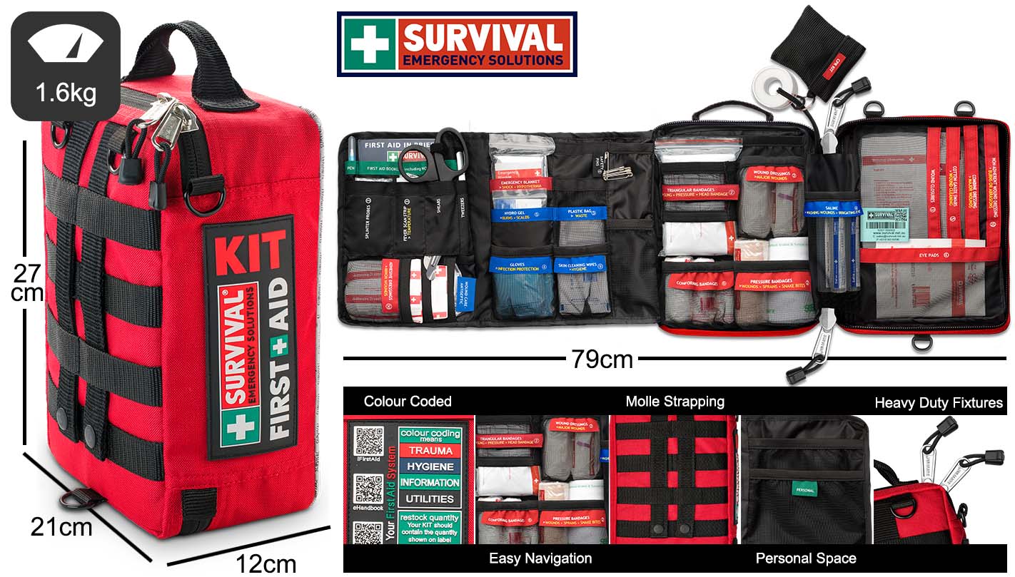 SURVIVAL Home/Workplace First Aid KIT Dimensions and Features