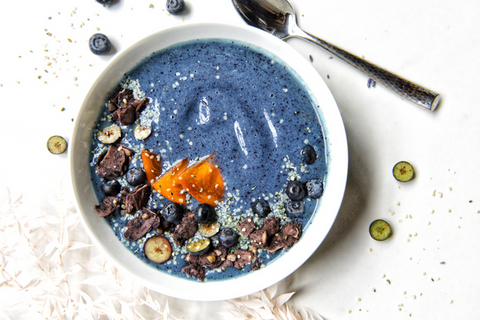 Rawcology Recipe Blue Majik Smoothie Gluten Free Vegan Post Fitness Protein