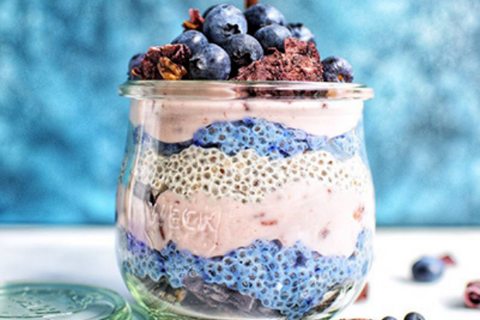 Dairy Free Gluten Free Blueberry Chia Pudding Parfait 