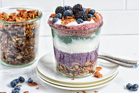 Rawcology Chocolate Granola Vegan Layered Chia Pudding Parfait 