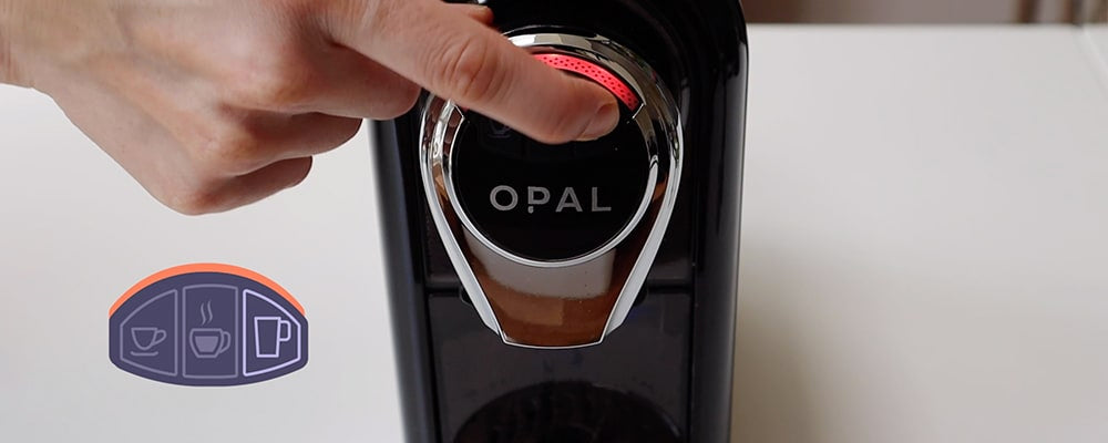 Setting the temperature OPAL Machine - Select the far right button