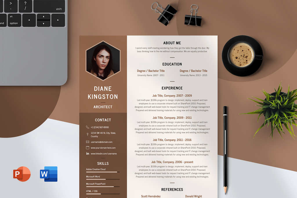 Elena Resume Template – Slidewalla