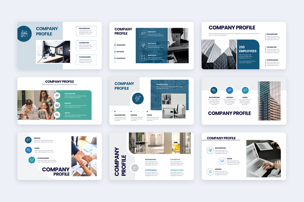 Company Profile Powerpoint Infographic Template – Slidewalla