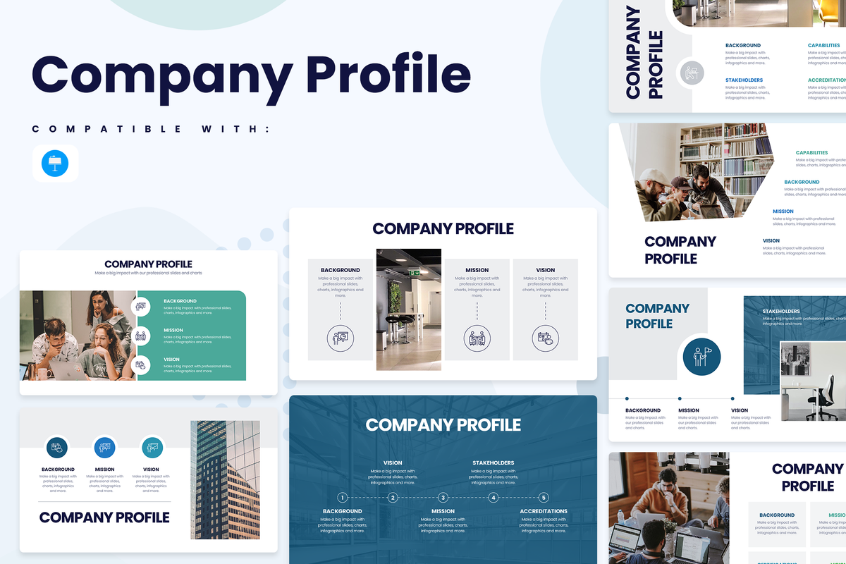 Company Profile Keynote Infographic Template – Slidewalla