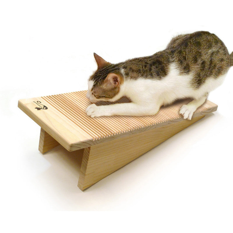 natural wood cat scratcher