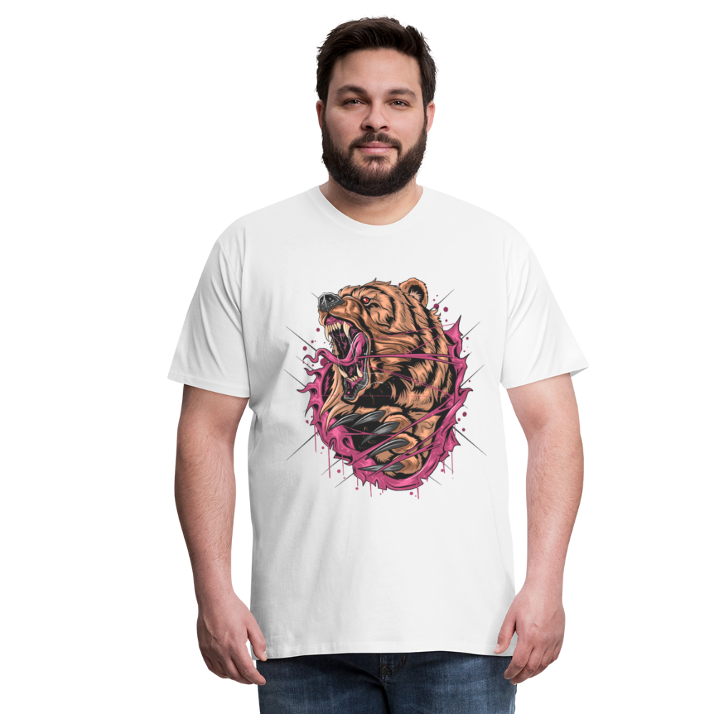 Men's Premium T-Shirt - BDK Grizzly - heather burgundy / 3XL