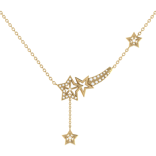 Stellar Eclipse Diamond Pendant Necklace in 14K Gold Vermeil on