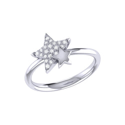 Dazzling Starkissed Duo Diamond Ring in Sterling Silver – LuvMyJewelry