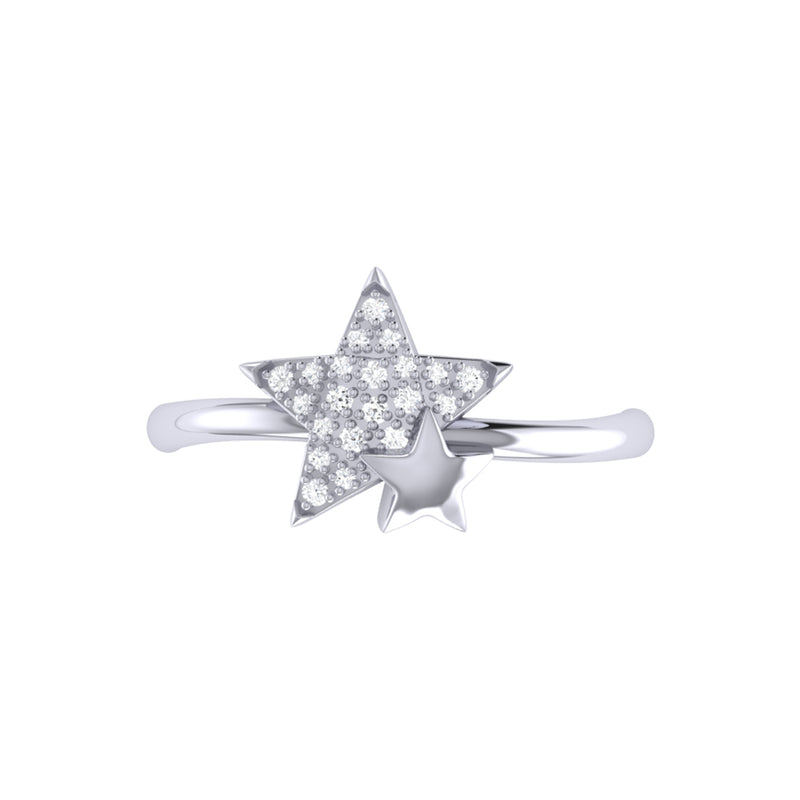 Dazzling Starkissed Duo Diamond Ring in Sterling Silver – LuvMyJewelry