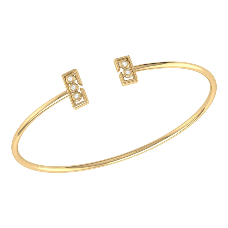 Traffic Light Adjustable Diamond Cuff in 14K Yellow Gold – LuvMyJewelry