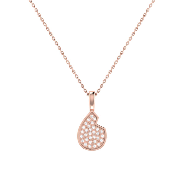 Diamond Small Heart Pendant 14K Rose Gold