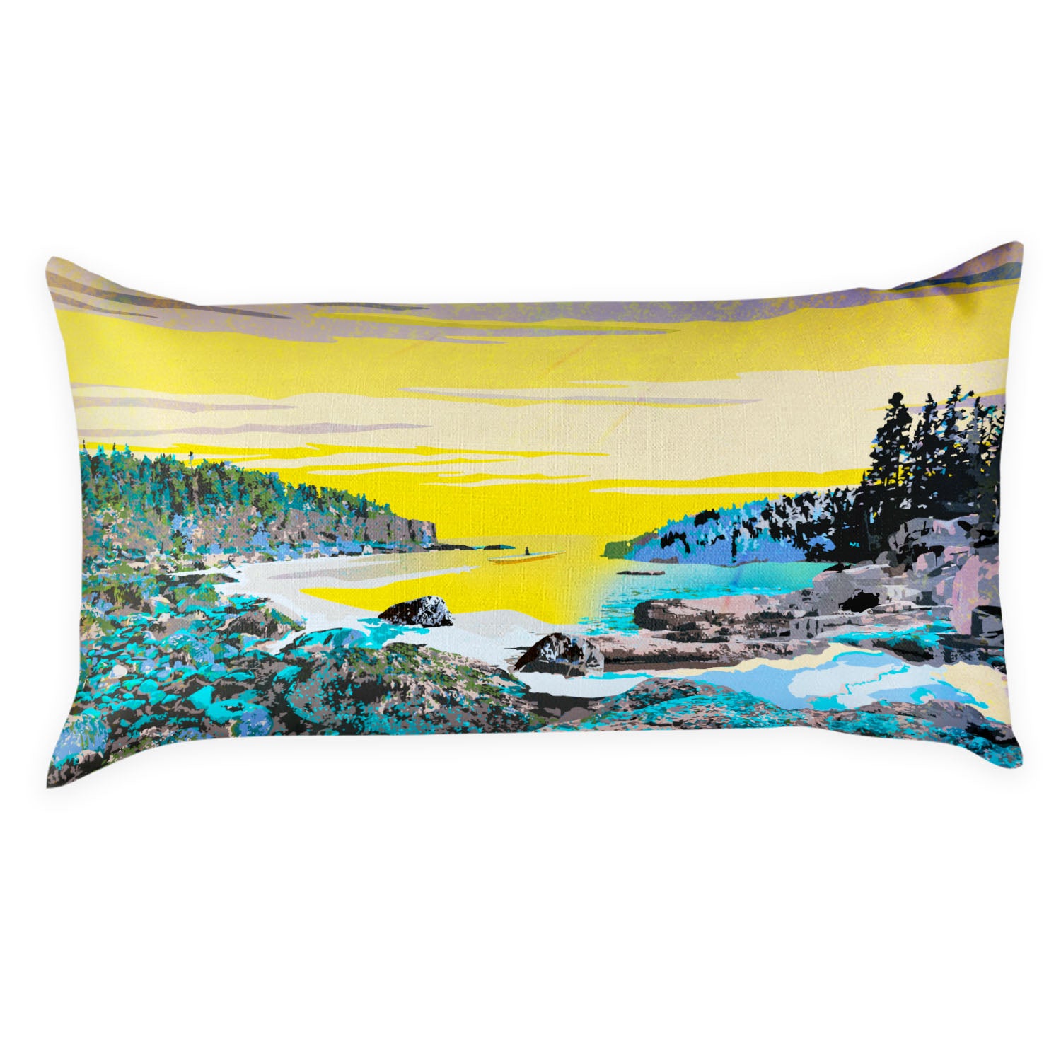 Acadia National Park Abstract Lumbar Pillow -  -  - Knotty Tie Co.