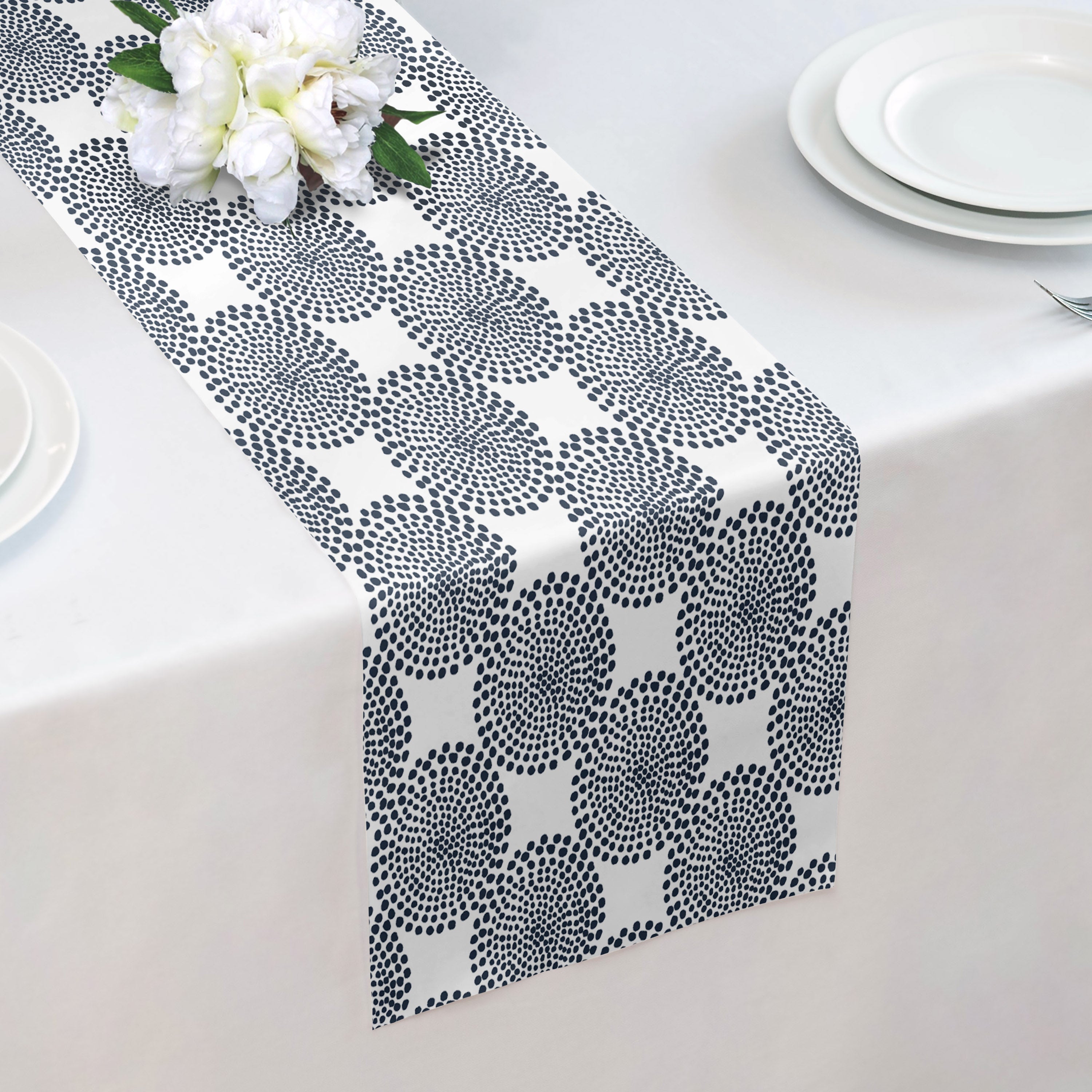 Batik Geometric Table Runner