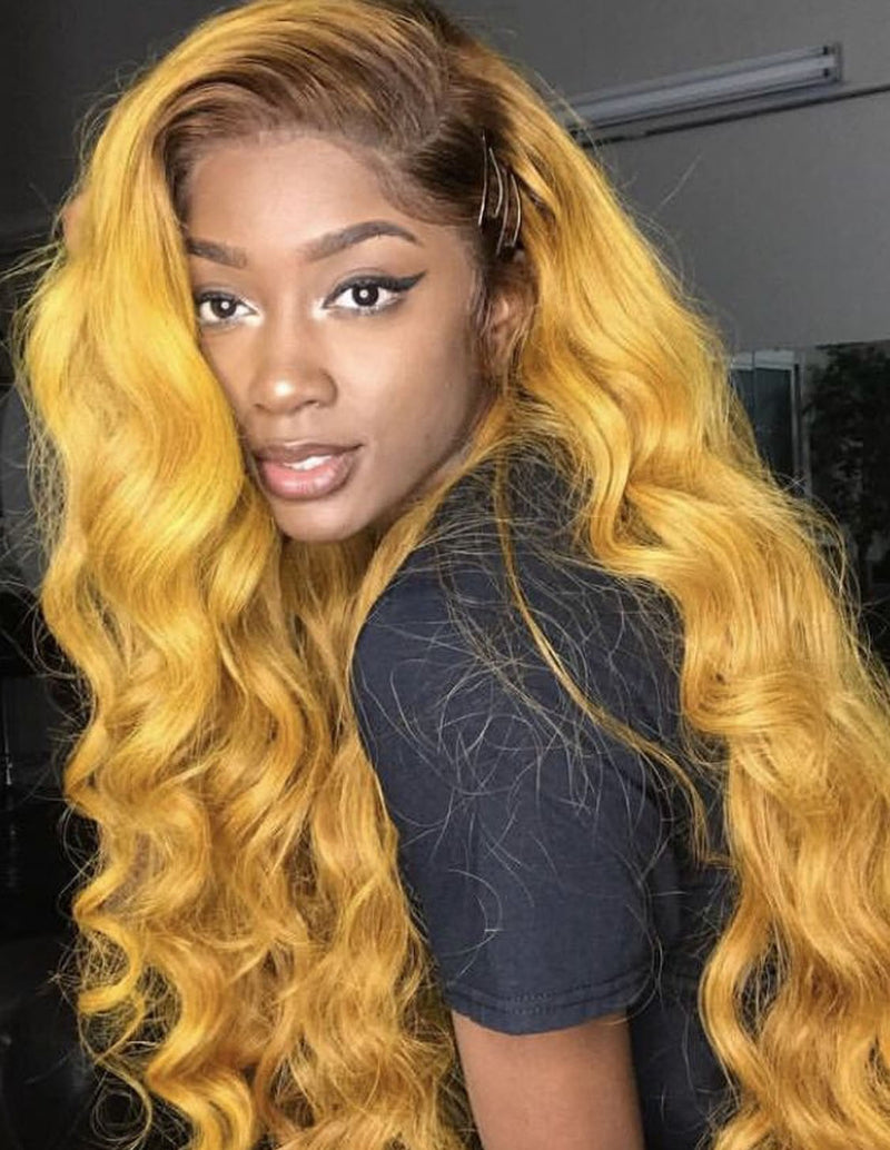 yellow ombre wig