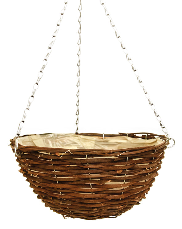 wicker hanging basket by Plants by Post