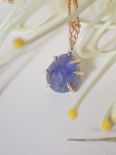 Load image into Gallery viewer, Cornflower Pendant - Tanzanite Yellow Gold Necklace