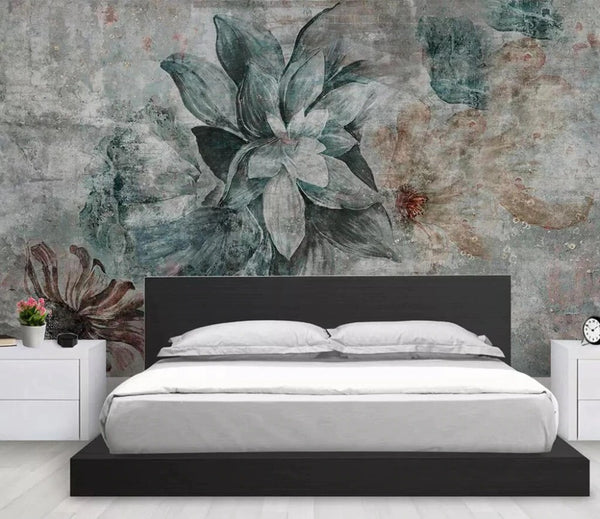 Vintage Nordic Flower Wall Mural