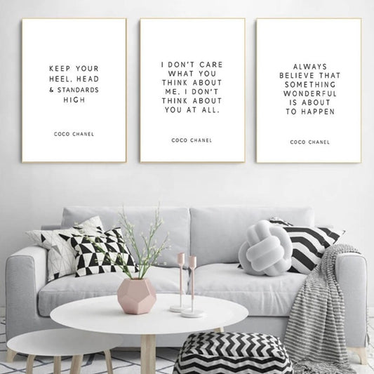 Coco Chanel Inspirational Quote Wall Decor Picture - India