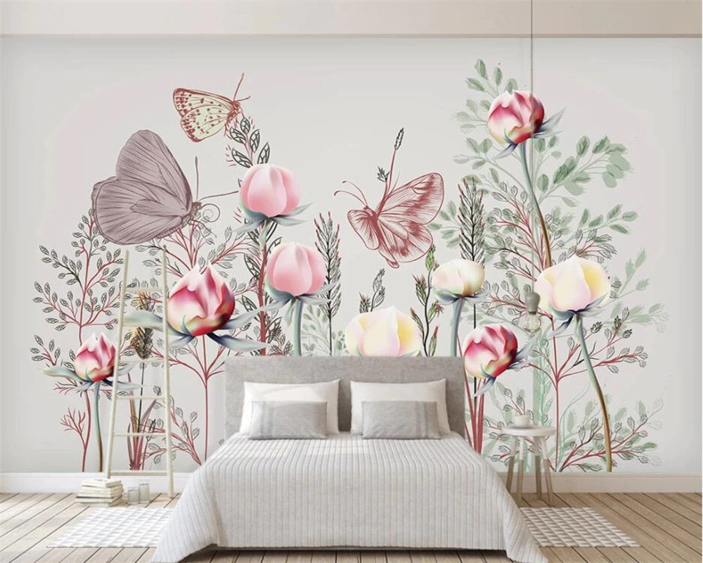 Buy Butterflies Field Mural Wallpaper at 20% off – DIVEROS