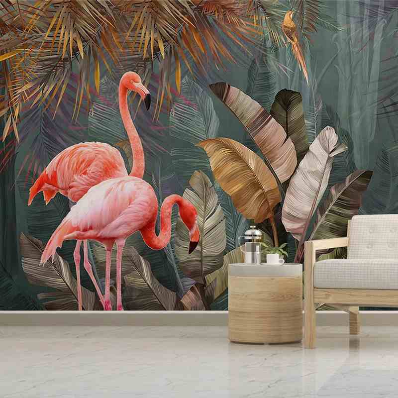 Buy Retro Pink Flamingo Mural Wallpaper (SqM) at 20% off – DIVEROS