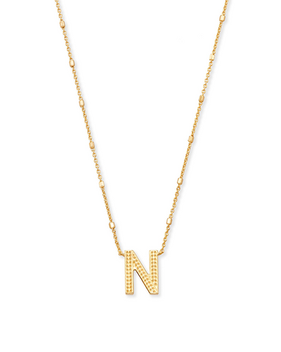 Gold Dot Initial Necklace – Peacocks & Pearls Lexington