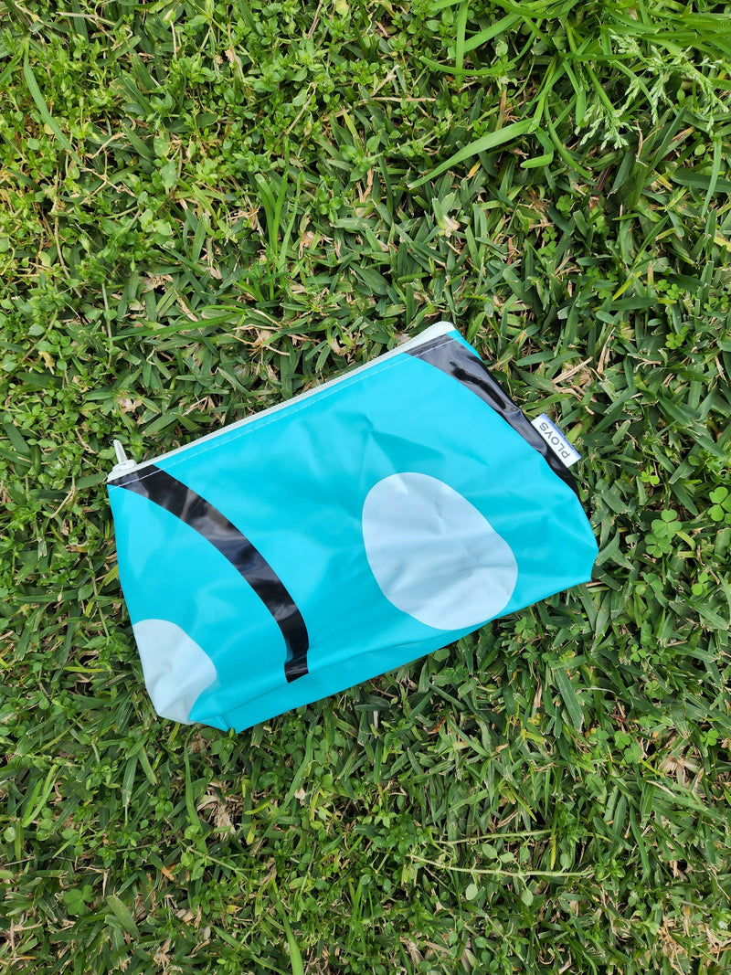 Recycled Pool Toy Toiletry Bag: Blues