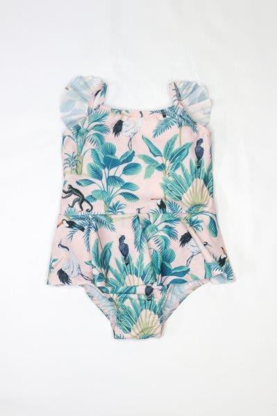 Girls Dahlia Sustainable Long Sleeve One Piece Swimsuit Made in Australia -  😎 Bon+Co Kids, Teen & Tween Swimwear