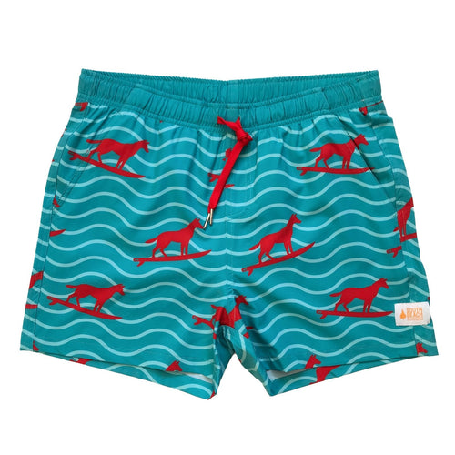 Turquoise Tummy Tuk Swim Shorts S