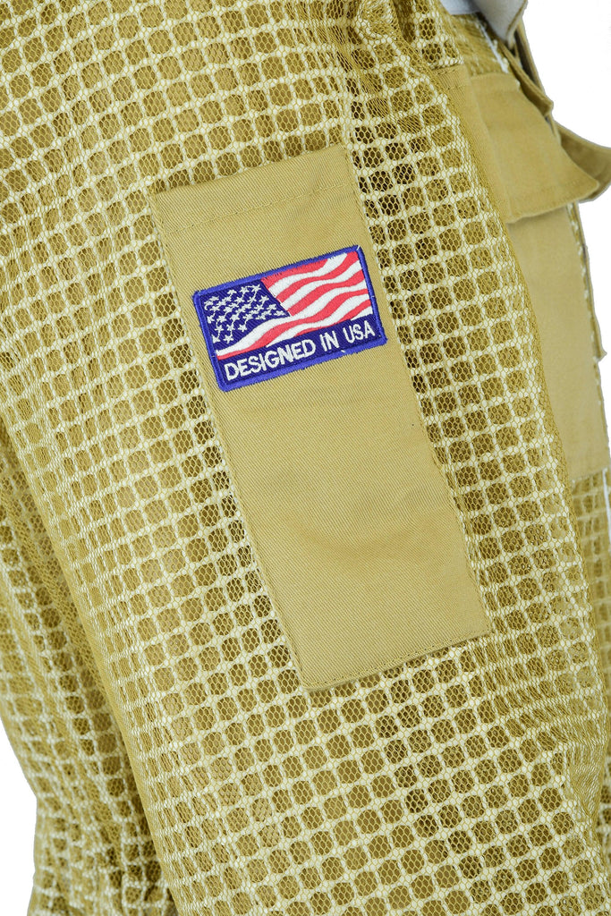 Ultra Ventilated 3 Layer Pilot Suit With Round Veil Khaki