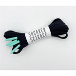 SneakerScience Premium Coloured Tip Laces - (Black/Tiffany)