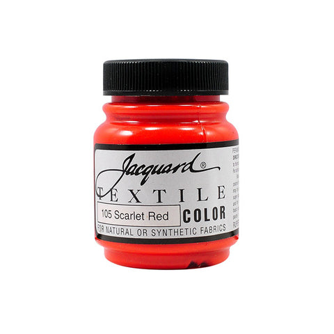 Jacquard Textile Color Fabric Paint 8oz - Scarlet Red