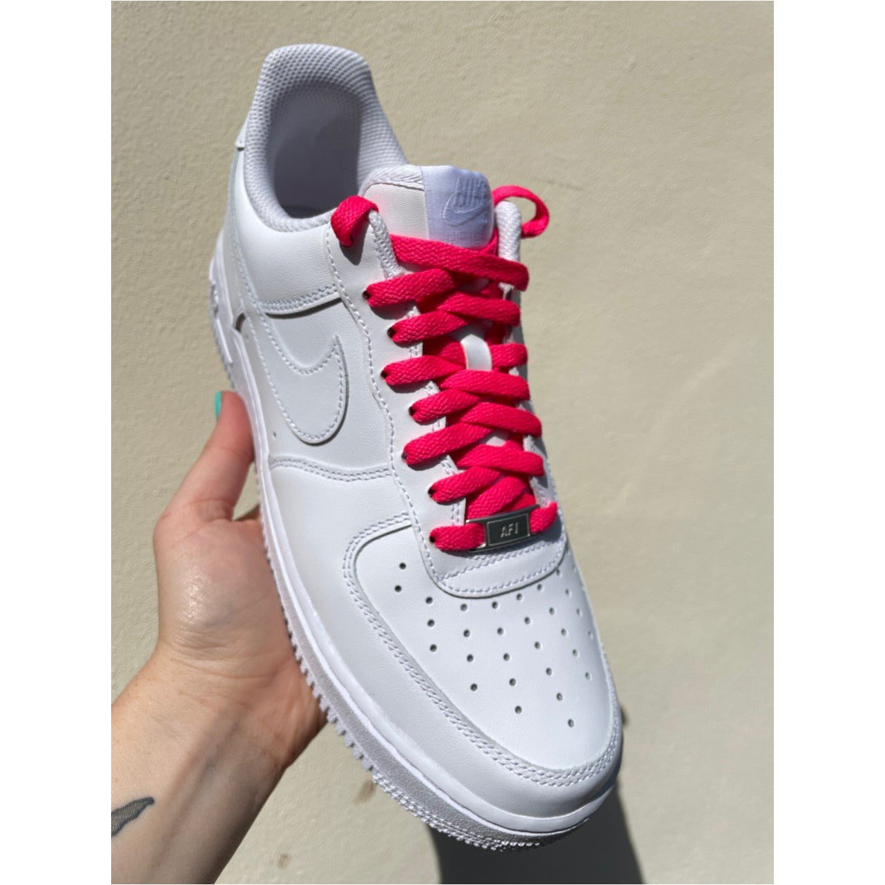 pink laces for air force 1