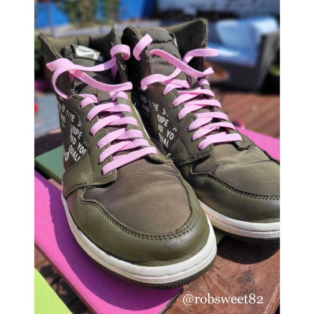 pink shoe laces jordan 1