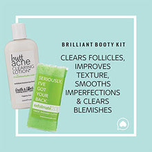 Load image into Gallery viewer, Brilliant Booty Kit | Butt Acne Clearing Lotion and ExfoliMATE Magic Body Exfoliating Cloth for Soft &amp; Young Skin (Green)
