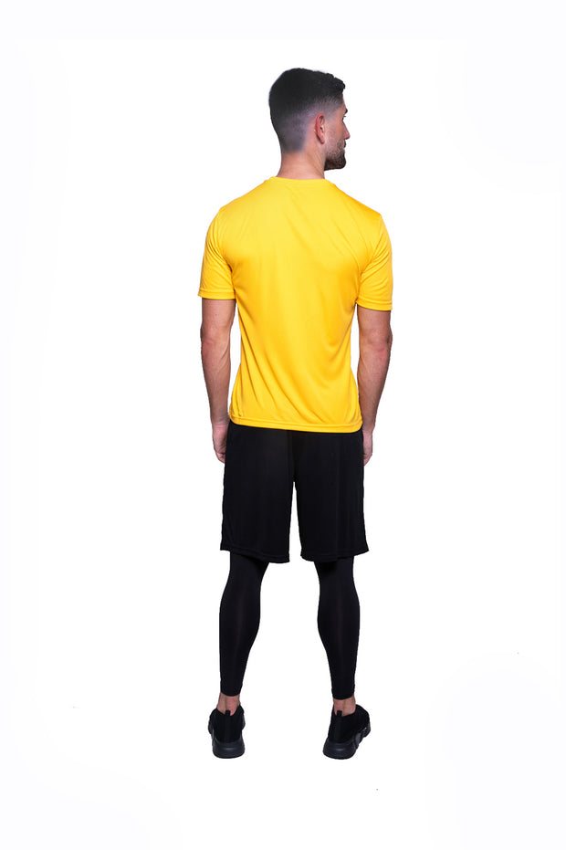 You Can't Buy Hustle - Short Sleeve Yellow w Black (Performance Tee)