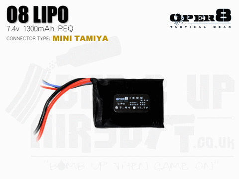 Batterie LiPo Stick 7.4V 1200mAh 20C/40C Mini Tamiya SPECNA ARMS