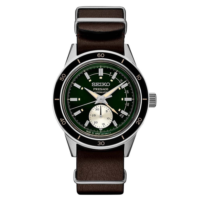 Seiko Men's Green Dial Brown Leather Band Automatic Watch - SSA451 —  