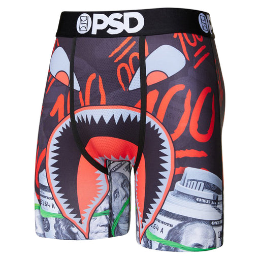 PSD Underwear Men's Stretch Elastic Wide Band Boxer Brief Underwear - Pack  Pack, Black/Trojan Logo Hp, S : : Fashion