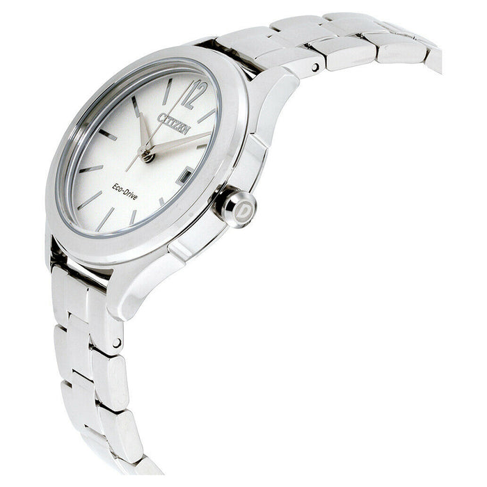 Citizen Eco-Drive Womens Silver Stainless Steel Band Quartz Dial Watch - FE6140-54A