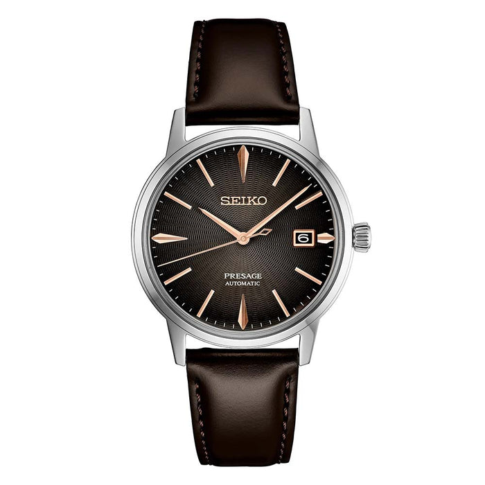 Seiko Men's Brown Dial Leather Band Automatic Watch - SRPJ17 — 